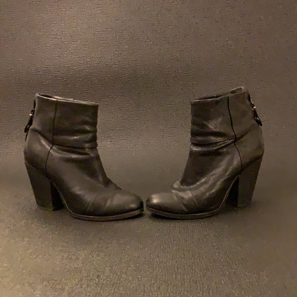 Rag & Bone Black Leather Newbury Boot-36.5